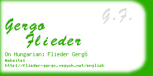 gergo flieder business card